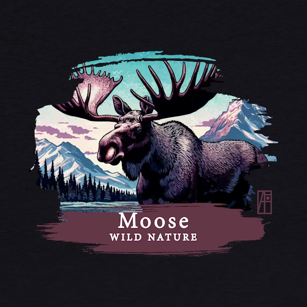 Moose- WILD NATURE - MOSE -5 by ArtProjectShop